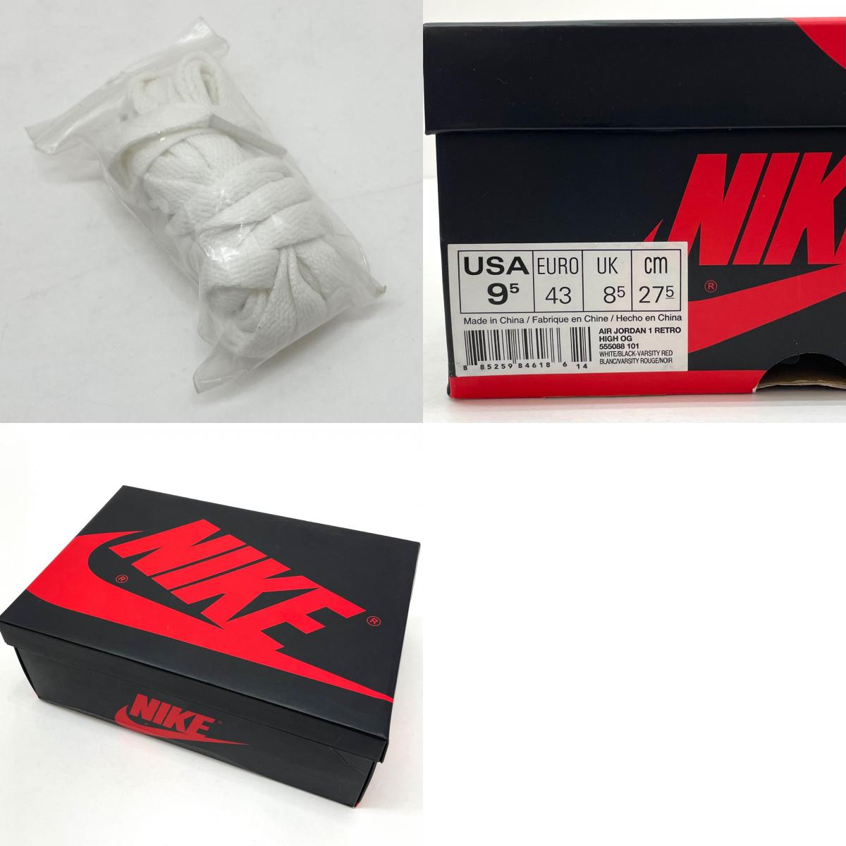 【中古】NIKE | ナイキ Air Jordan 1 Retro High "Chicago" (2015)/エアジョーダン1 レトロ ハイ "シカゴ" (2015) スニーカー 靴 555088-101 レッド×ホワイト×ブラック 27.5cm【尾張小牧店】