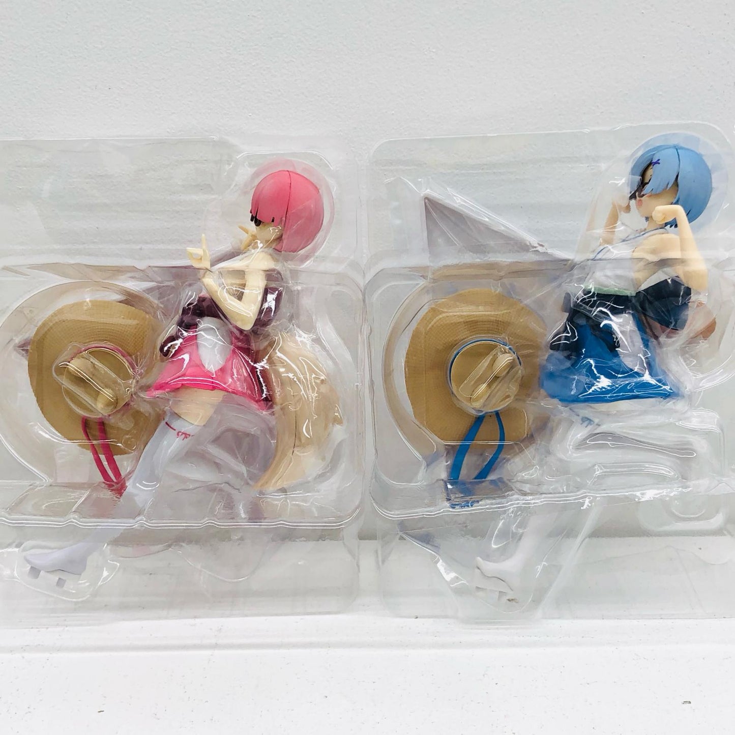 【中古】 「Re:ゼロから始める異世界生活」 フィギュア ラム-きつね/レム-たぬき ルミナスタ 2体セット【フィギュア】【加古川物流】