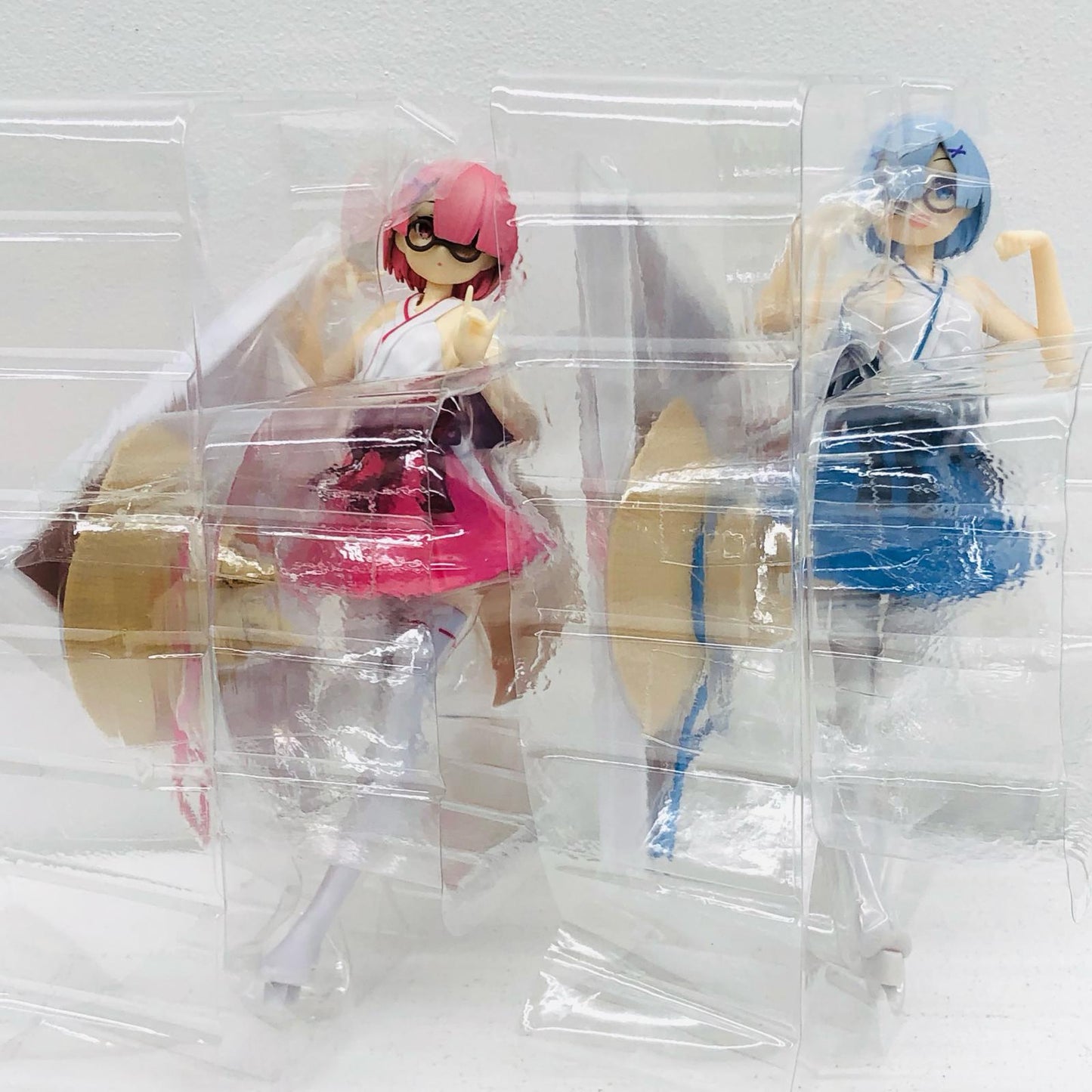 【中古】 「Re:ゼロから始める異世界生活」 フィギュア ラム-きつね/レム-たぬき ルミナスタ 2体セット【フィギュア】【加古川物流】