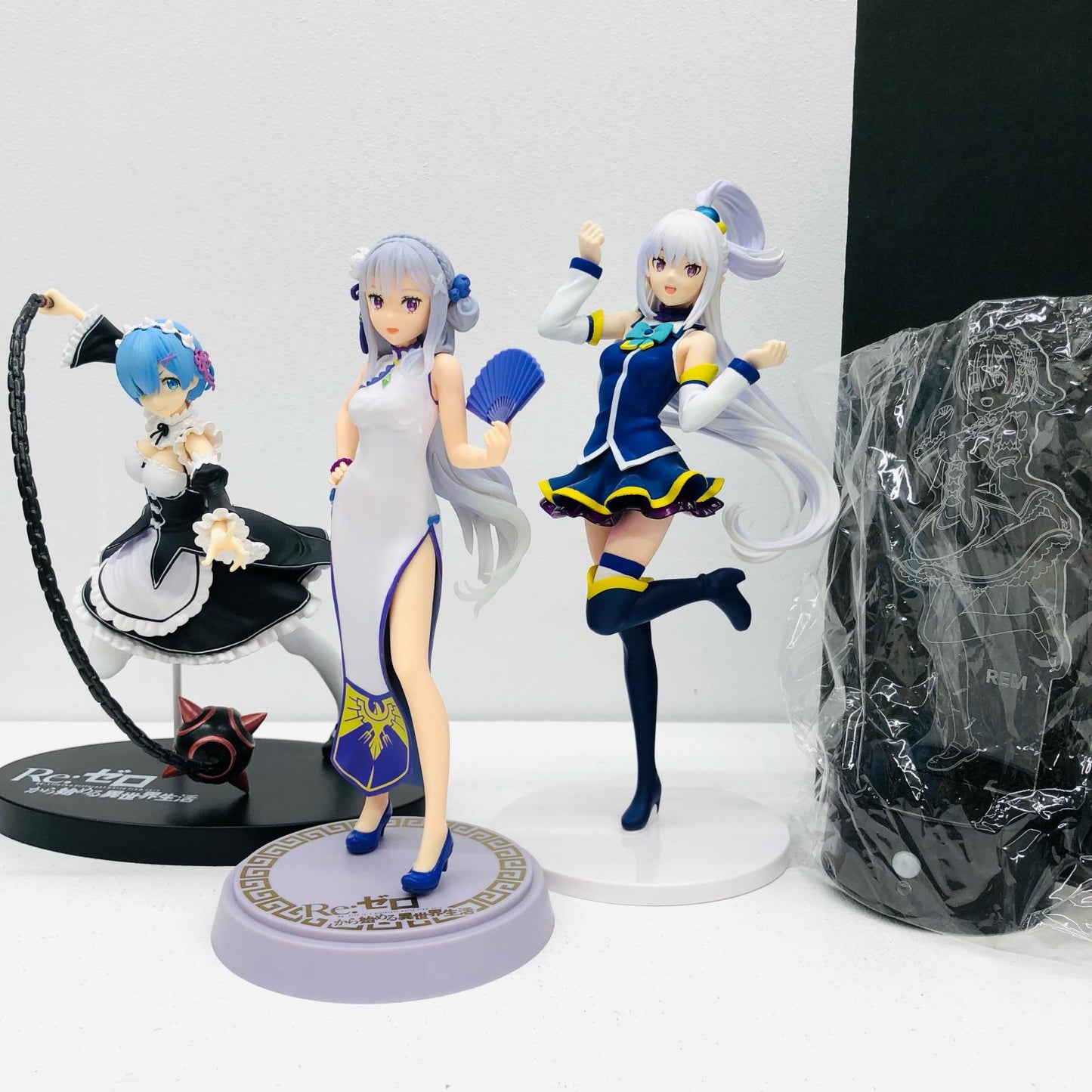 【中古】 ゼロから始める異世界生活 フィギュア レム エミリア 全力造形 LPMほか 4点【フィギュア】【加古川物流】