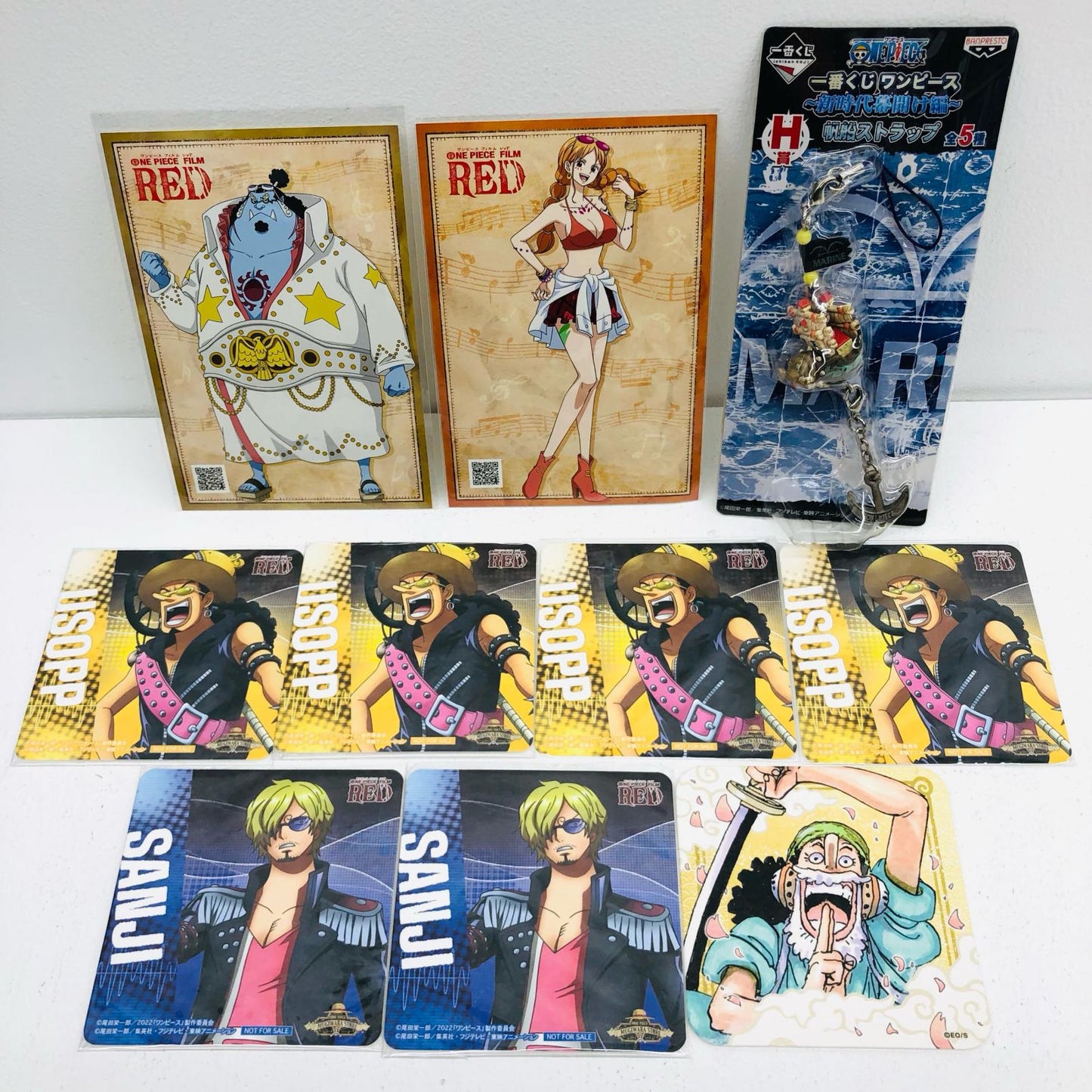 【中古】 「ワンピース」コースター ストラップ その他ホビー ウソップ サンジ ほか 一番くじ/FILMRED特典/コースターほか 10点まとめ【加古川物流】