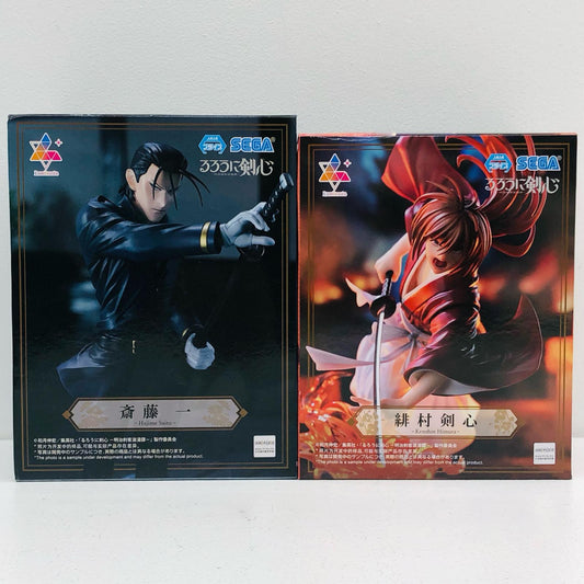 【中古】 「るろうに剣心-明治剣客浪漫譚-」 フィギュア 斎藤一・緋村剣心 ルミナスタ 2体セット【フィギュア】【加古川物流】
