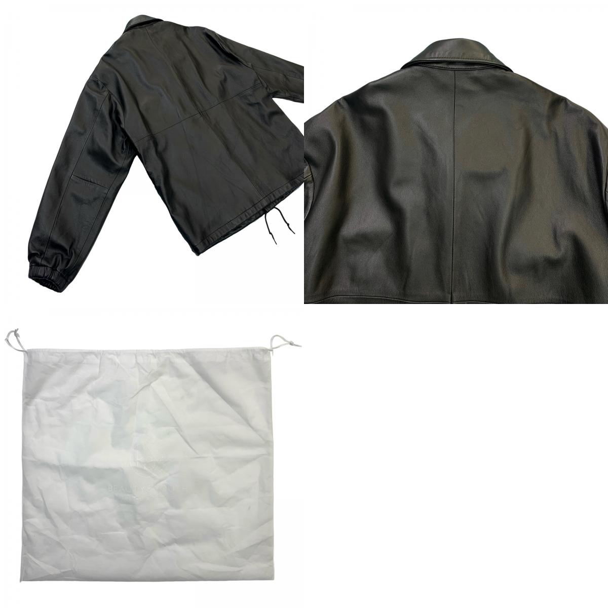 BEAUTY & YOUTH UNITED ARROWS | ビューティーアンドユースユナイテッドアローズ ラムレザー その他アウター ブラック サイズ:M【瀬戸大橋店】