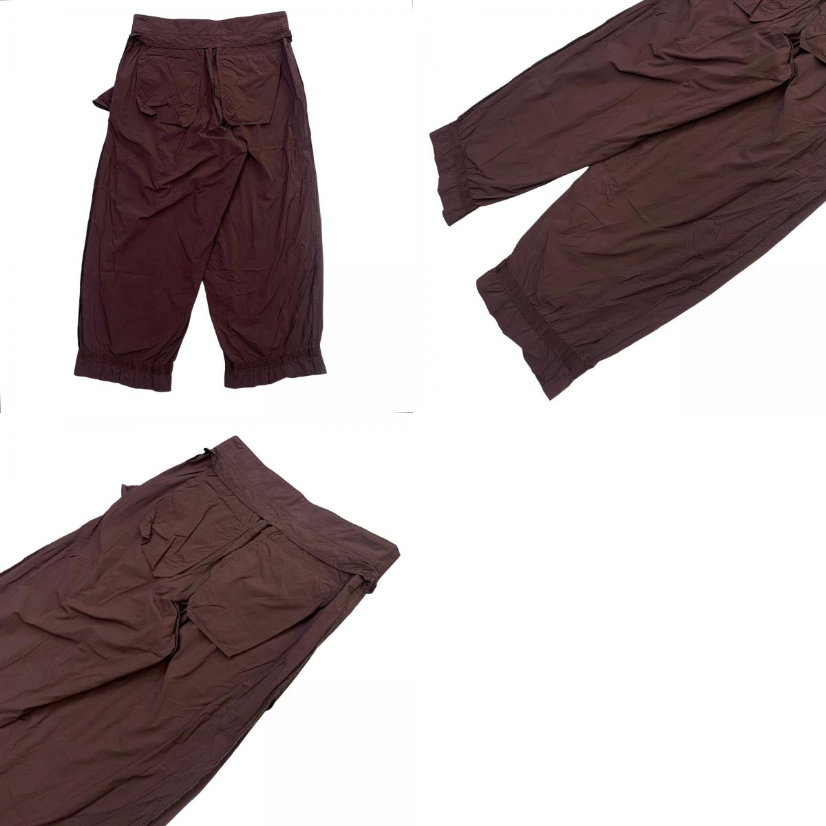 kolor | kolor PLEATS NYLON WIDEPANT Pants Brown Size: 2