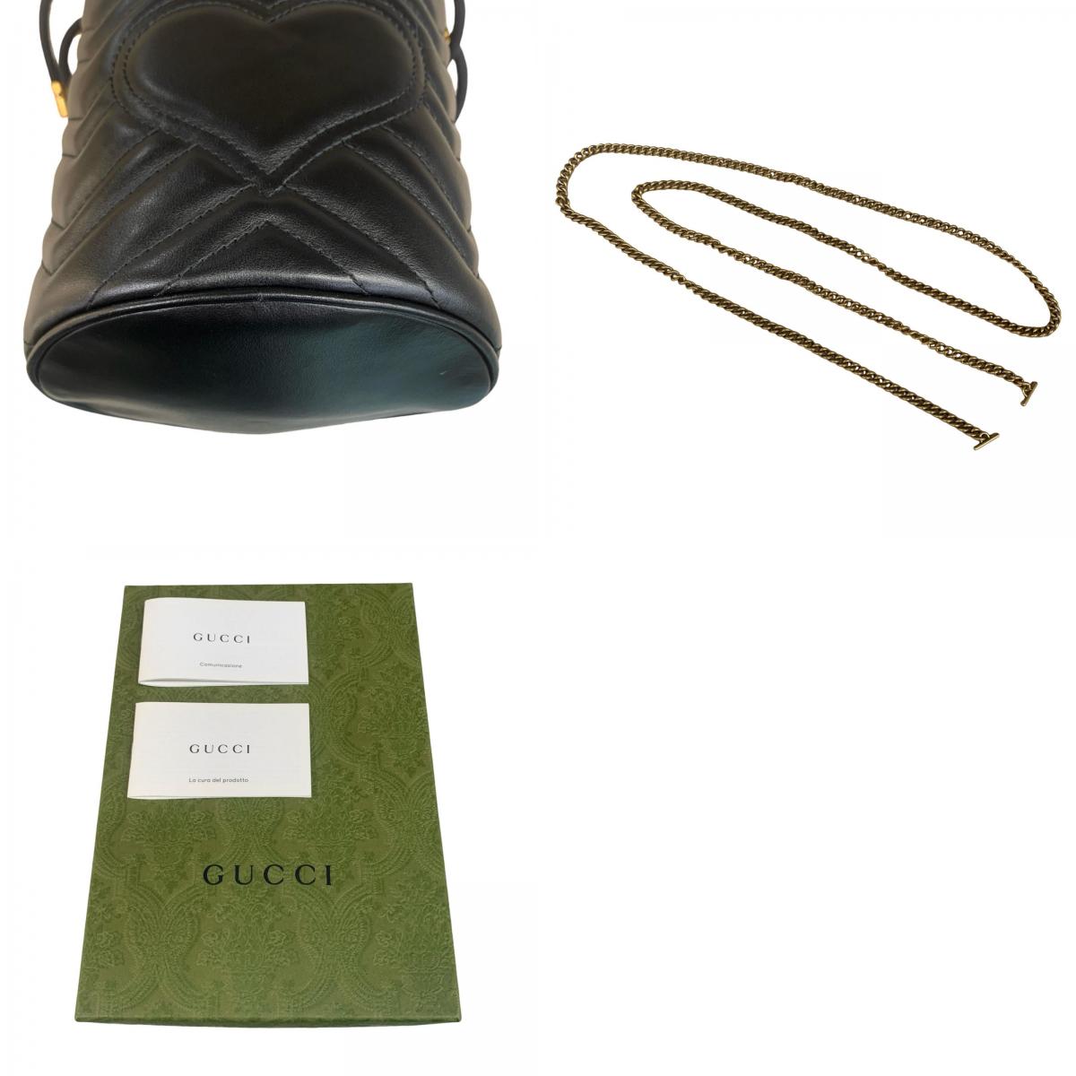 GUCCI | グッチ スモール バケットバッグ ショルダーバッグ ブラック【瀬戸大橋店】