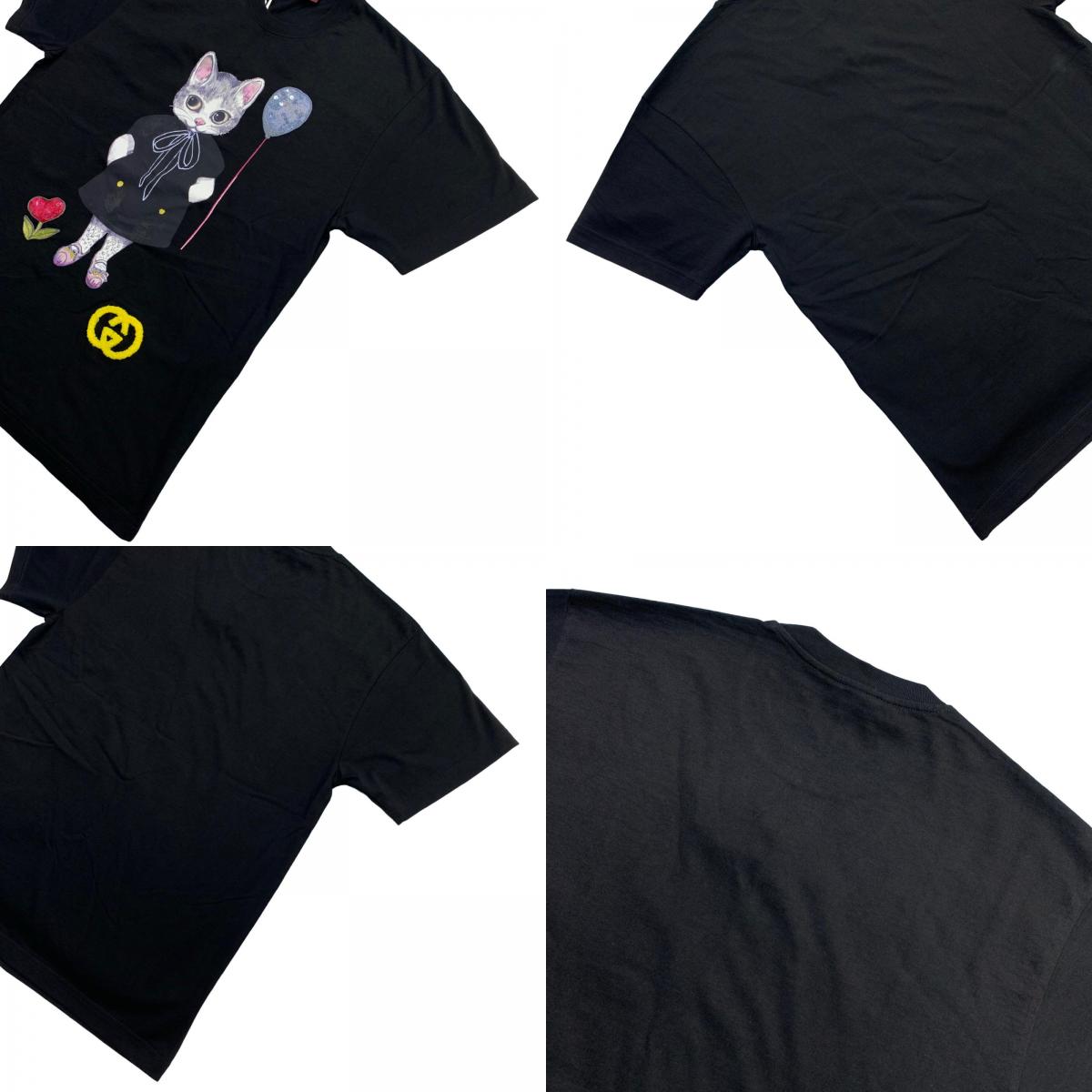 GUCCI | グッチ ヒグチユウコ コットンジャージー Tシャツ 半袖Tシャツ ブラック サイズ:S