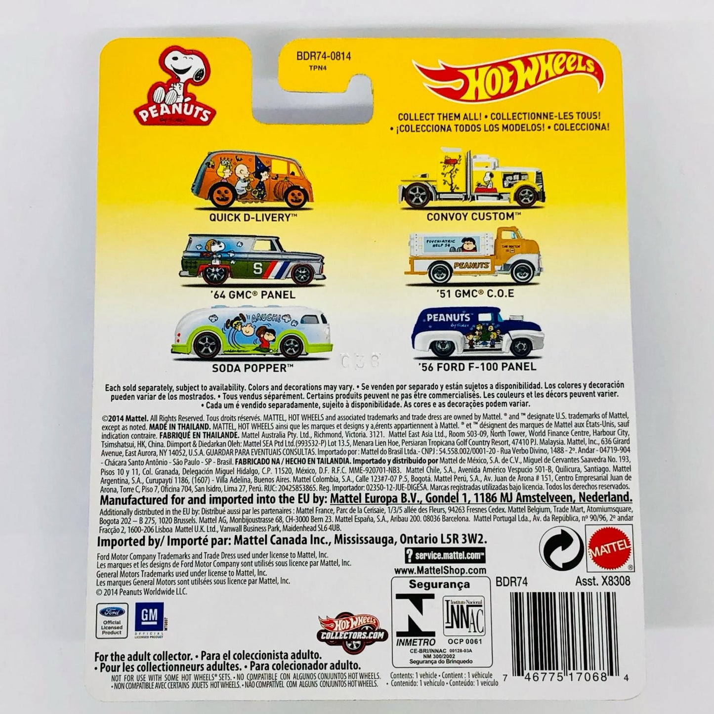 Hotwheels 1/64 PEANUTS '51 GMC C.O.E.