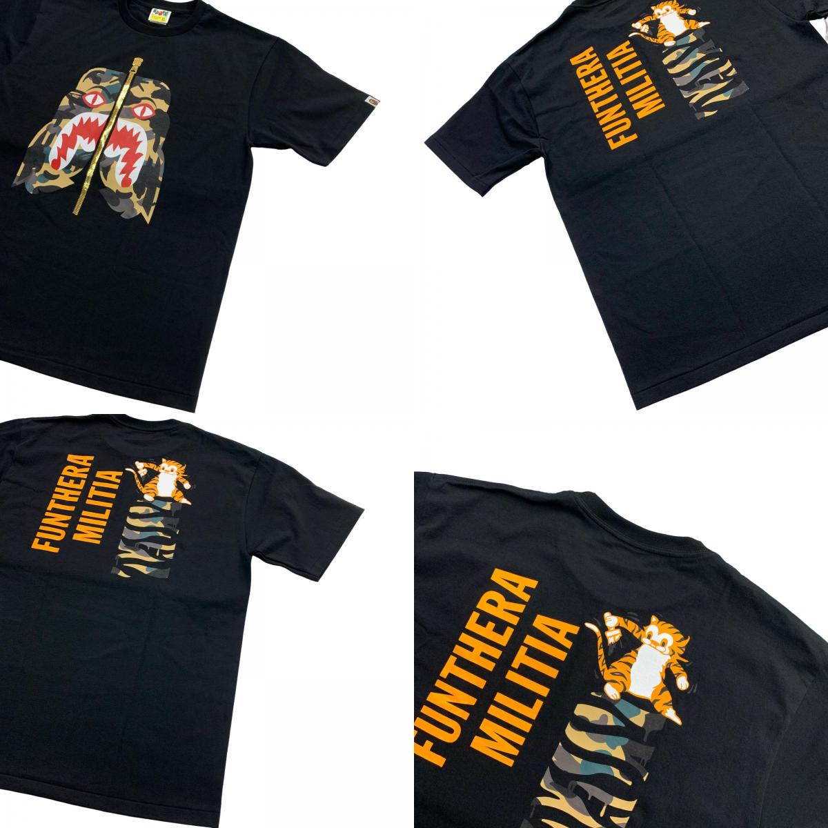 A BATHING APE | アベイシングエイプ CAMO TIGER TEE 半袖Tシャツ 001TEM301016 ブラック サイズ:XL