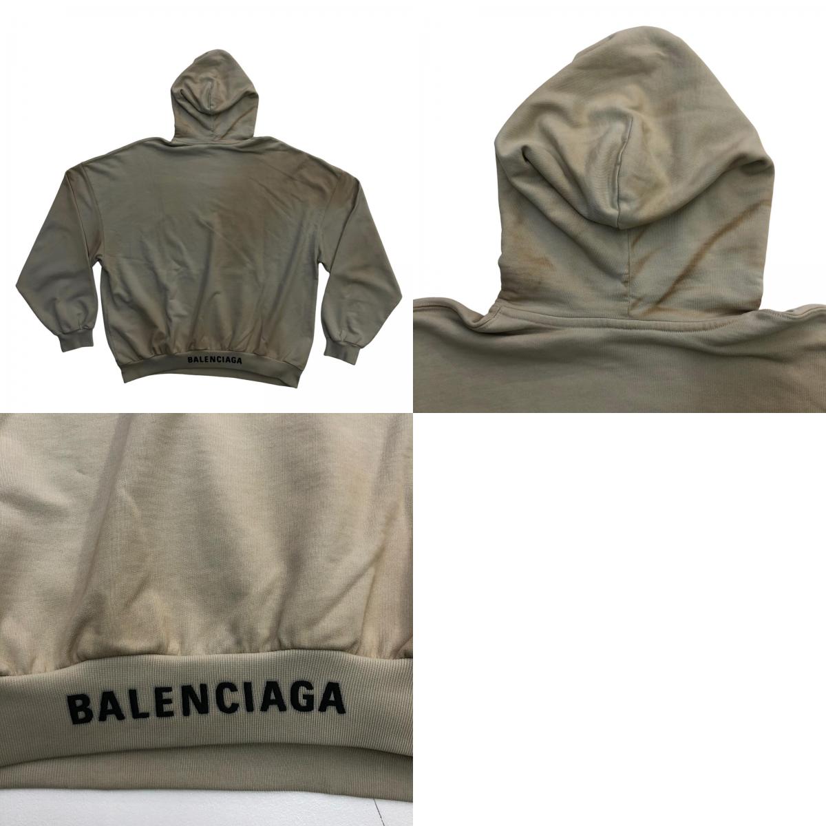 BALENCIAGA | バレンシアガ EMBRO RIB MOLLETON HOODIE パーカー ベージュ サイズ:3【瀬戸大橋店】