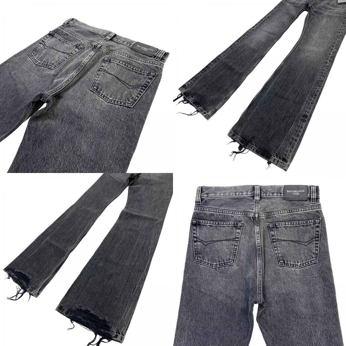BALENCIAGA | バレンシアガ Flared Pants デニムパンツ ブラック【瀬戸大橋店】