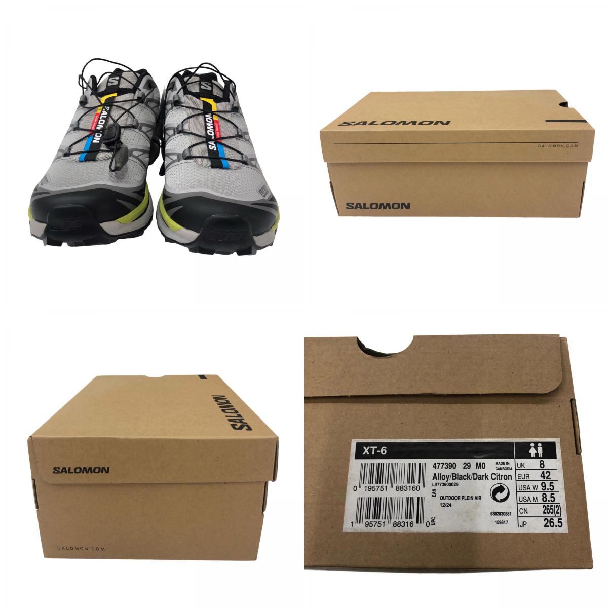 SALOMON | サロモン XT-6 スニーカー グレー 26.5cm【瀬戸大橋店】