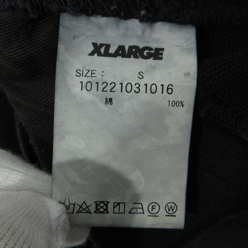 X-LARGE | エクストララージ × DICKIES ディッキーズ ロゴ刺繍オーバーオール オーバーオール 101221031016 ブラック サイズ:S【三重本店】
