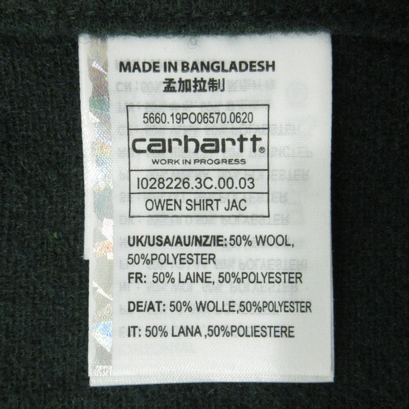 Carhartt WIP | カーハートダブリューアイピー OWEN SHIRT JAC ウール混長袖シャツジャケット その他トップス I028226.3C.00.03 ダークグリーン サイズ:L【三重本店】