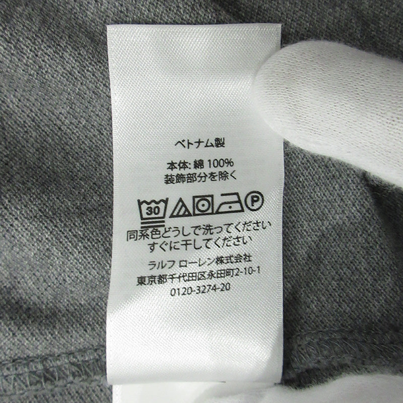 POLO RALPH LAUREN | ポロ・ラルフローレン ロゴ刺繍長袖ポロシャツ ポロシャツ グレー サイズ:XL【三重本店】