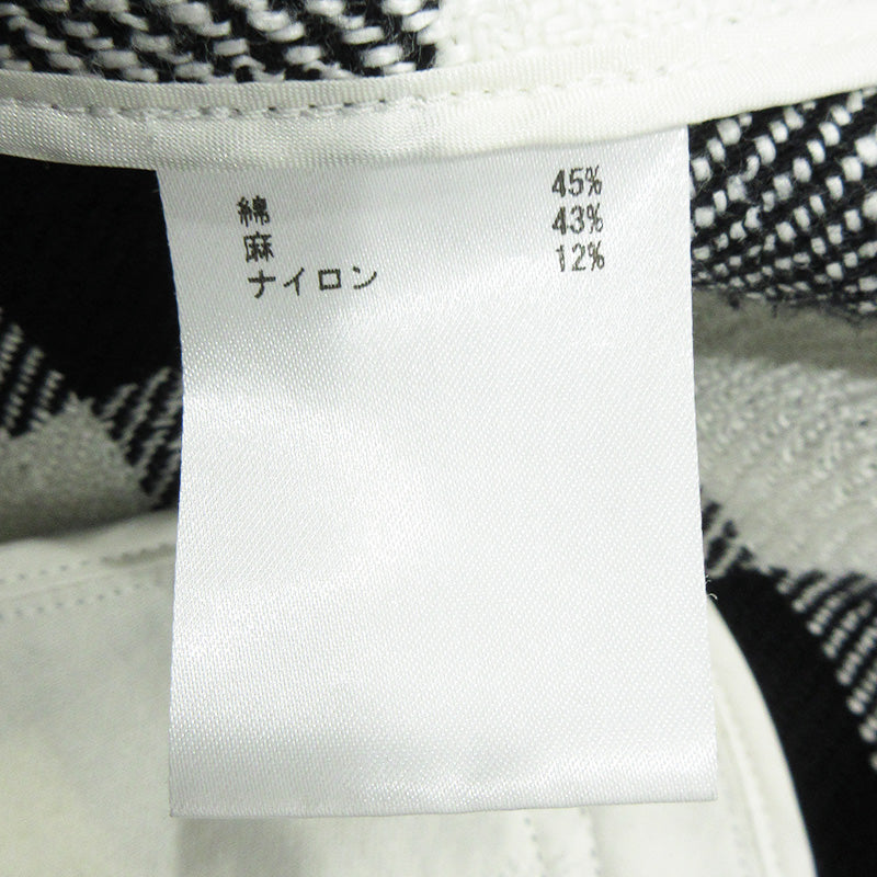 GRACE Class | グレース クラス ビックチェックL/Cコート 袖2WAY総柄ダブルボタンコート その他アウター 02221 69053-00 ブラック×ホワイト マルチカラー サイズ:36【三重本店】