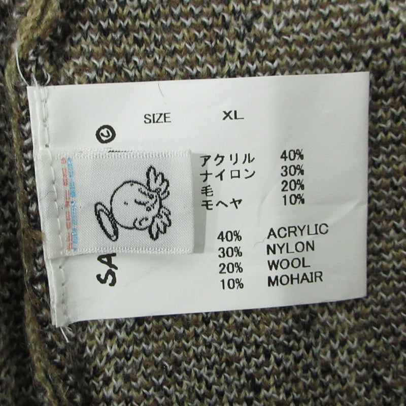 SAINT MICHAEL | セントマイケルセイントマイケル MOHAIR CARDIGAN LEOPARD モヘアカーディガン カーディガン sm-ys1-0000-059 ブラウン サイズ:XL【三重本店】