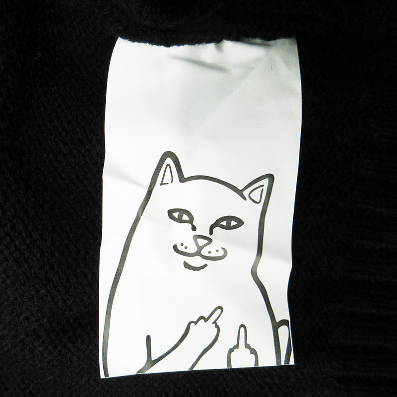 RIPNDIP | リップンディップ Nerm Christmas Light Up Knit Sweater ナームクリスマスライトアップニットセーター 猫イルミネーション長袖セーター 照明付き セーター ブラック サイズ:L【三重本店】