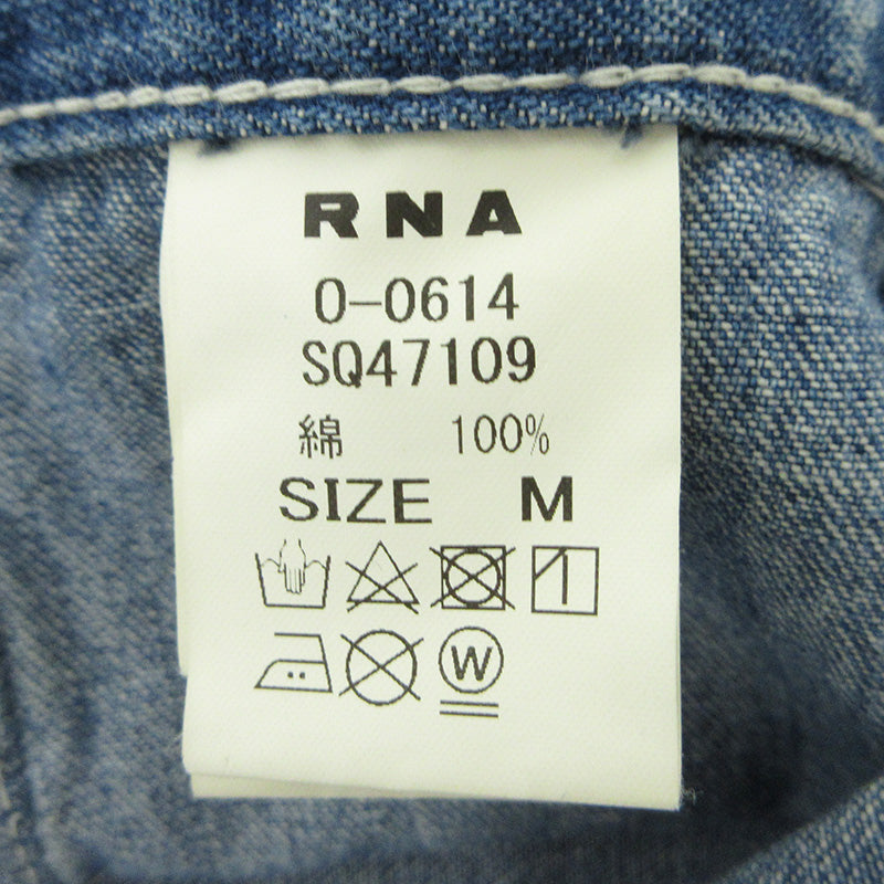 RNA | アールエヌエー USED加工オーバーオール ダメージ加工 オーバーオール 0-0614SQ47109 ブルー サイズ:M【三重本店】