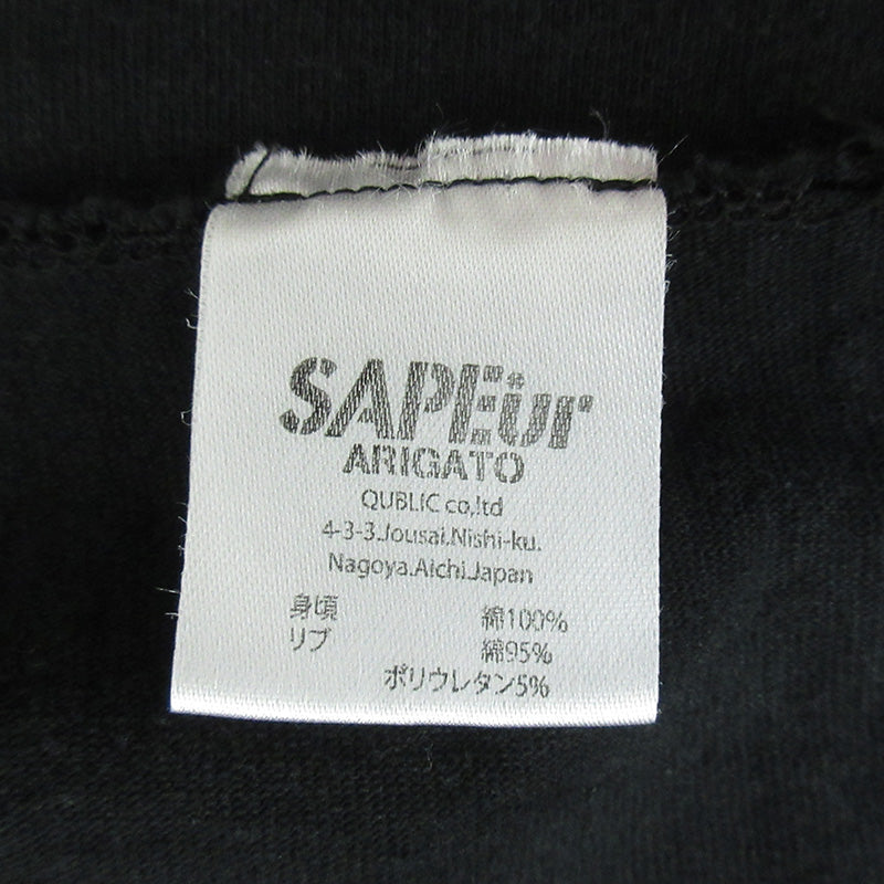 SAPEur | サプール A Elegantes SAPEur アエレガンスサプール ロッドマン半袖Tシャツ 半袖Tシャツ ブラック サイズ:XL【三重本店】