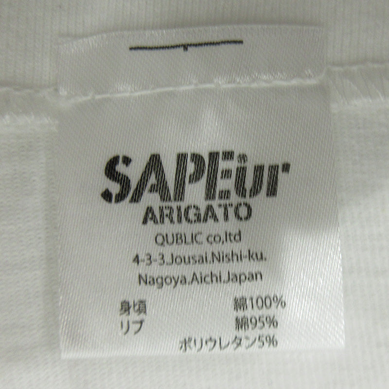 SAPEur | サプール × NORTHWAVE × MASATOSHI HAMADA ノースウェーブ ハマダ半袖Tシャツ 浜田 半袖Tシャツ A0026-036 ホワイト×パープル サイズ:M【三重本店】