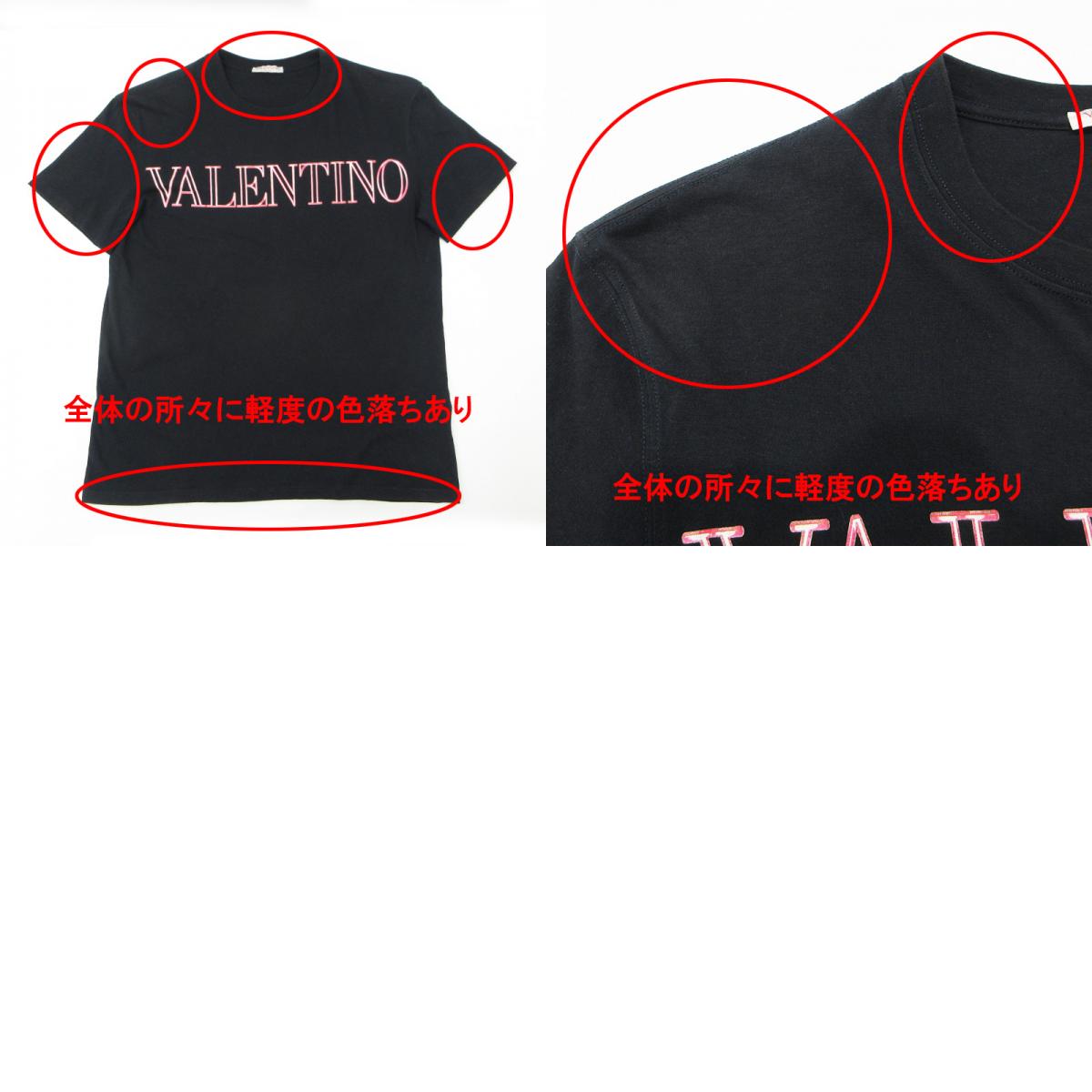 Valentino | ヴァレンチノ NEON UNIVERSE PRINT T-SHIRT ネオンユニバースプリントTシャツ ロゴプリント半袖Tシャツ 半袖Tシャツ XV3MG11H85M ブラック サイズ:L【三重本店】