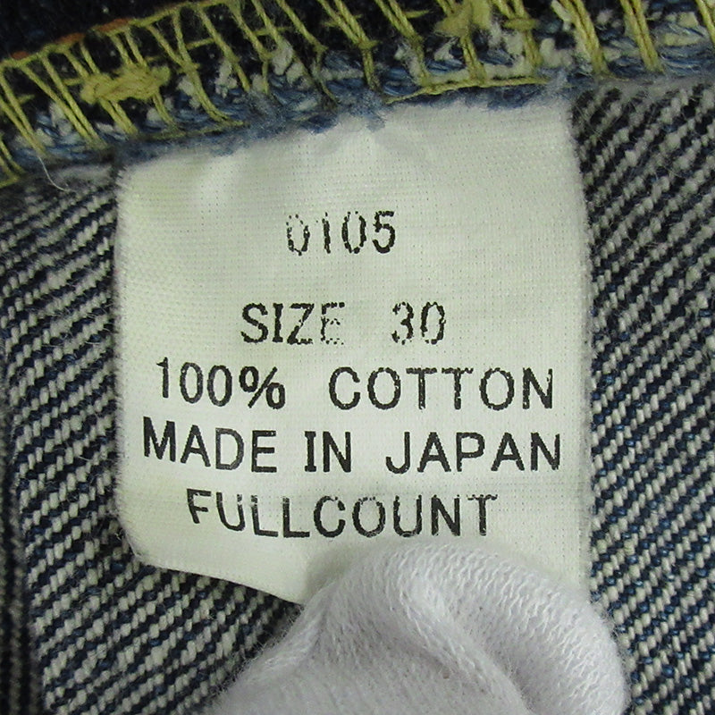 FULL COUNT | フルカウント Lot. 0105 ボタンフライデニムパンツ デニムパンツ ネイビー インディゴ ブルー サイズ:30【三重本店】