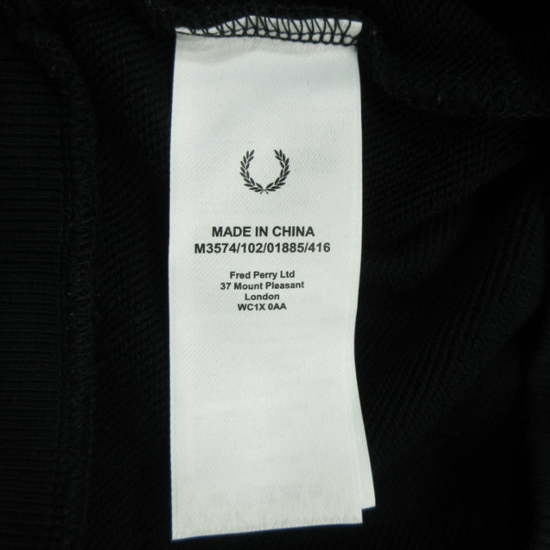 FRED PERRY | フレッドペリー ハーフジップ Half Zip Sweatshirt スウェット M3574 ブラック サイズ:XL【三重本店】