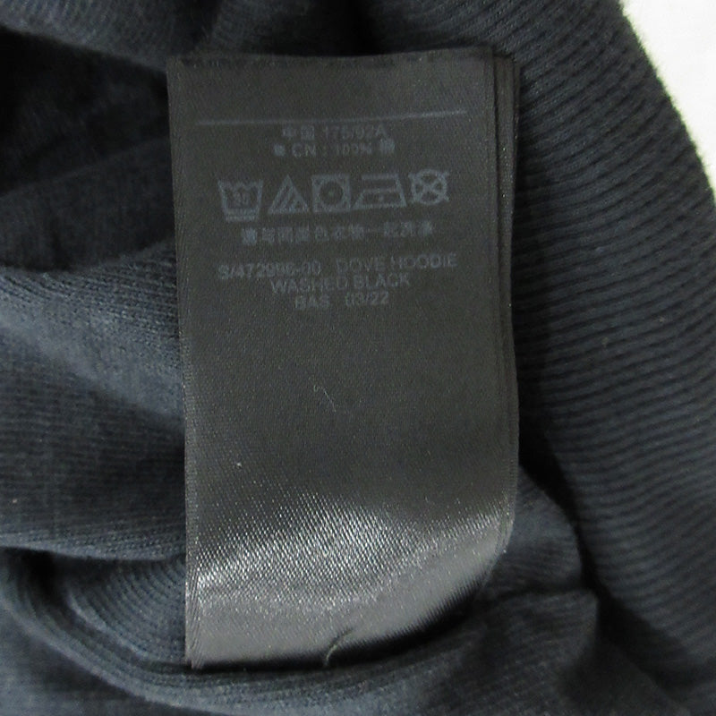 YEEZY | イージー × GAP × BALENCIAGA バレンシアガ DOVE HOODIE バックプリント長袖パーカー 鳩 パーカー 472996-00 ブラック(WASHED BLACK) サイズ:XL【三重本店】