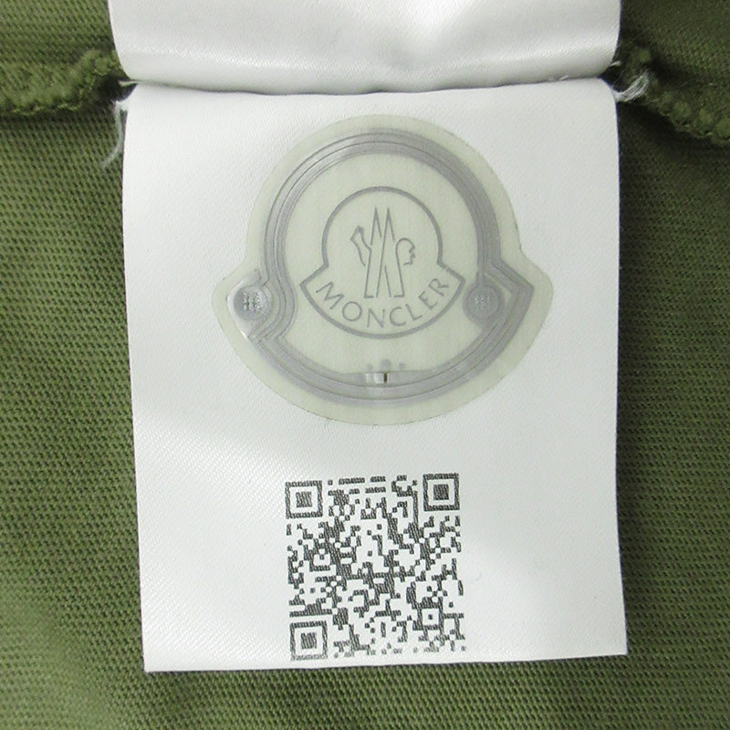 MONCLER | モンクレール ロゴ刺繍半袖Tシャツ パイル刺繍 サガラ刺繍 半袖Tシャツ F10918C72810 カーキグリーン サイズ:S【三重本店】