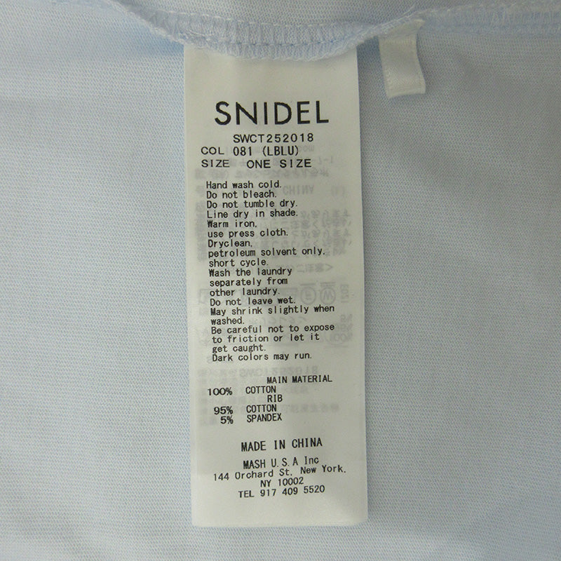 snidel | スナイデル ロゴプリント半袖Tシャツ BOUQUET OF JOY 20周年記念 花柄 サイズ:ONE SIZE 半袖Tシャツ SWCT252018 ブルー【三重本店】