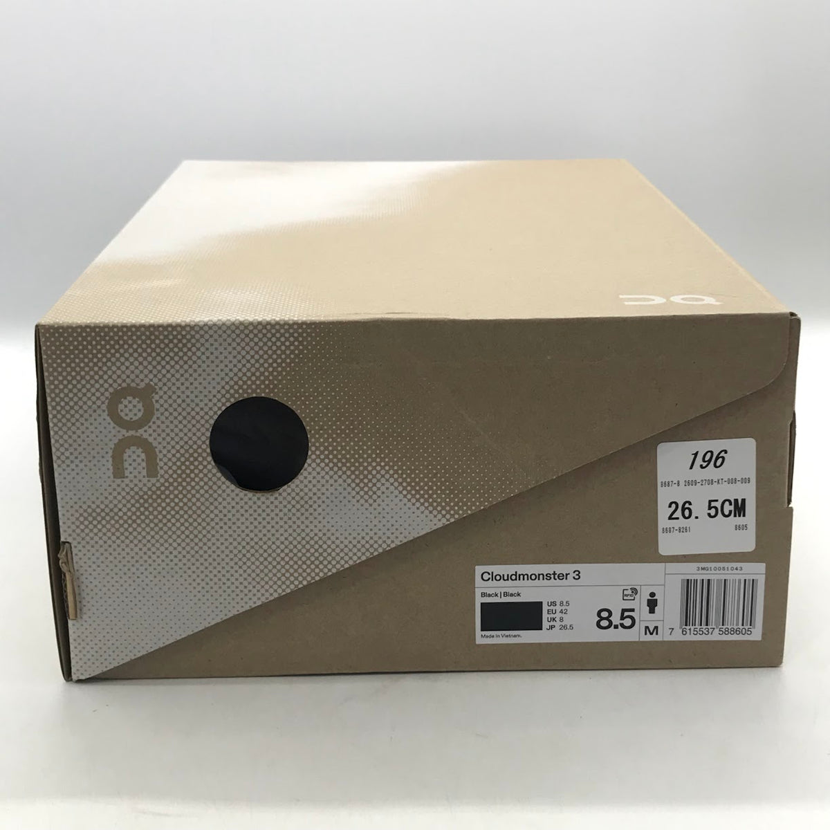 On | オン Cloudmonster 3 スニーカー 3MG10051043 ブラック 26.5cm【倉吉店】