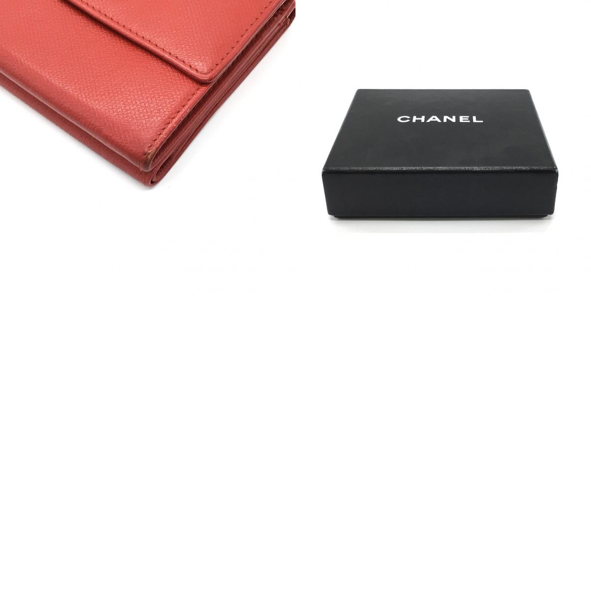 CHANEL | シャネル ココボタン Wホック折財布 長財布 A20902 レッド【倉吉店】