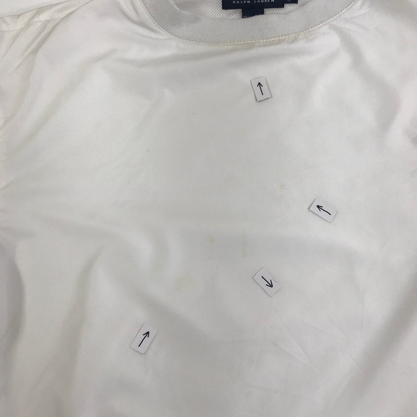 【中古】POLO RALPH LAUREN | ポロ・ラルフローレン ブルゾン POLO GOLF ポロゴルフ 90年代 ピステ ナイロン プルオーバー 実寸 XXL 位 ホワイト サイズ:L【加古川物流】