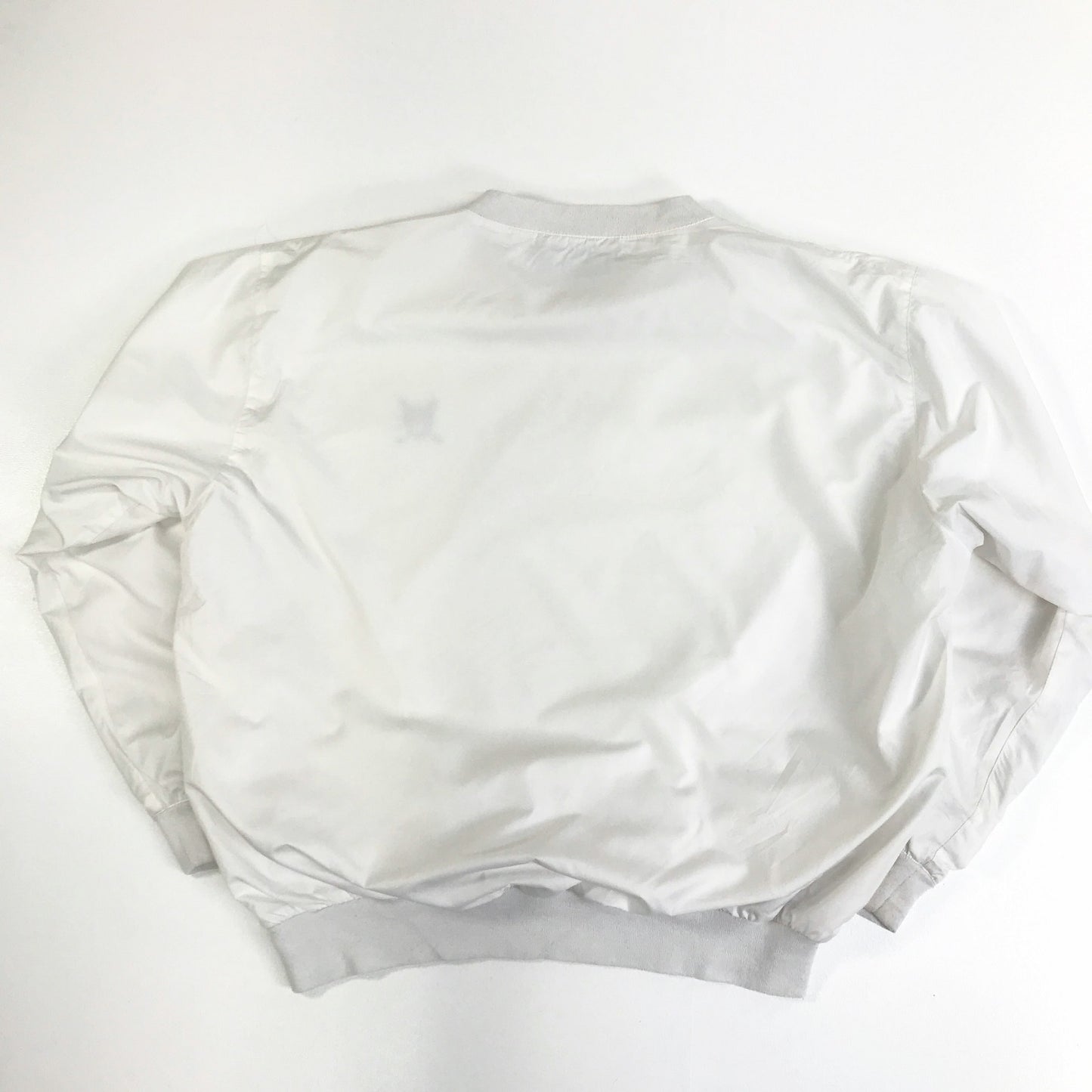 【中古】POLO RALPH LAUREN | ポロ・ラルフローレン ブルゾン POLO GOLF ポロゴルフ 90年代 ピステ ナイロン プルオーバー 実寸 XXL 位 ホワイト サイズ:L【加古川物流】