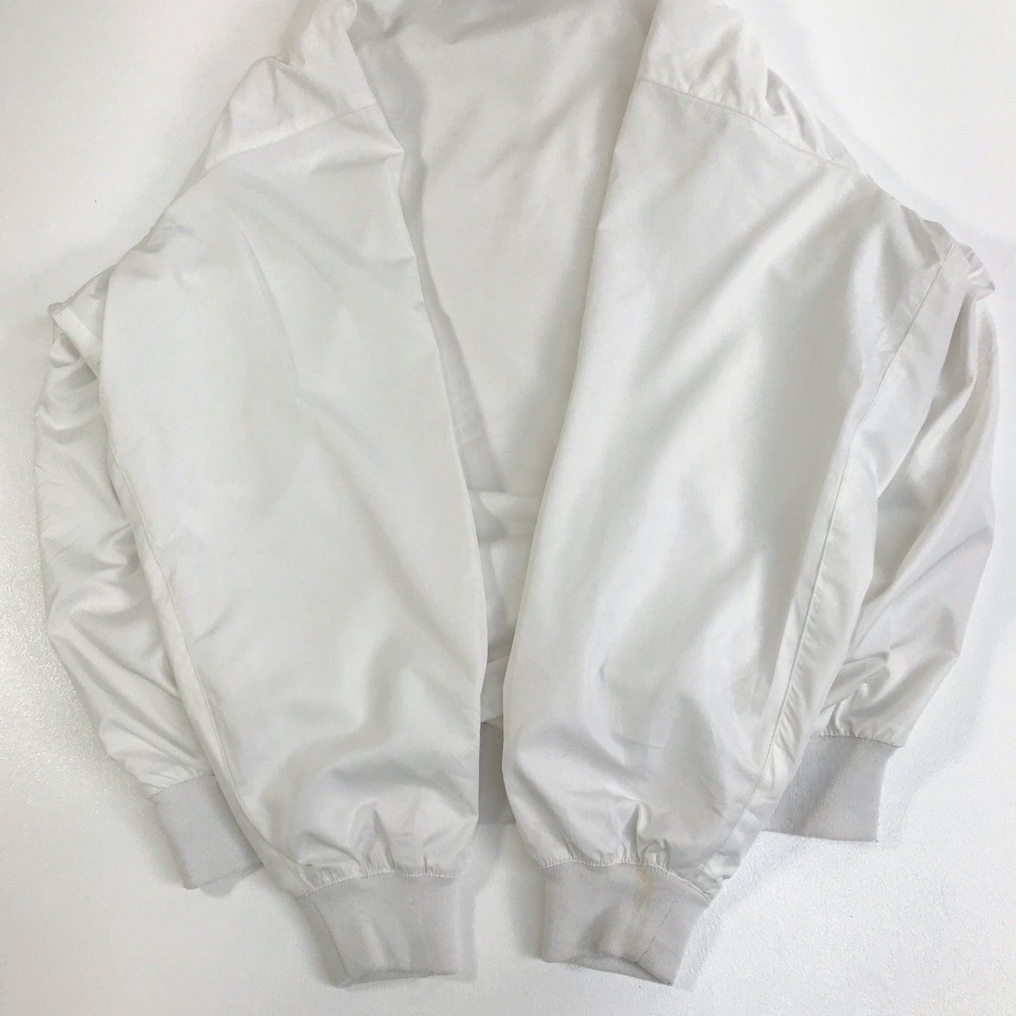 【中古】POLO RALPH LAUREN | ポロ・ラルフローレン ブルゾン POLO GOLF ポロゴルフ 90年代 ピステ ナイロン プルオーバー 実寸 XXL 位 ホワイト サイズ:L【加古川物流】