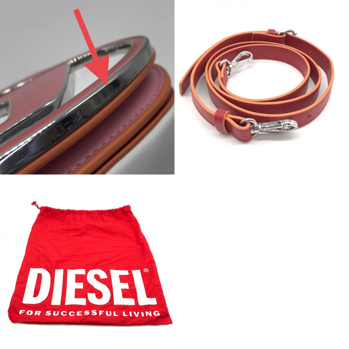 DIESEL | ディーゼル 1DR カウレザーショルダーバッグ ショルダーバッグ X08396 ピンク【倉吉店】