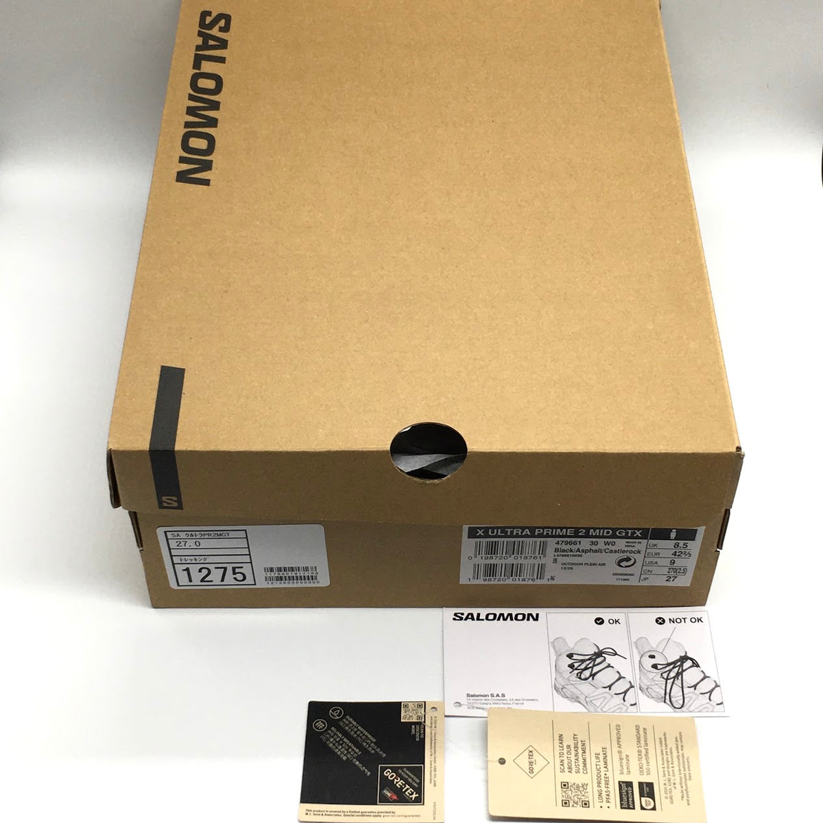 SALOMON | サロモン X ULTRA PRIME MID GTX トレッキングシューズ その他靴 479661 ブラック 27cm【倉吉店】