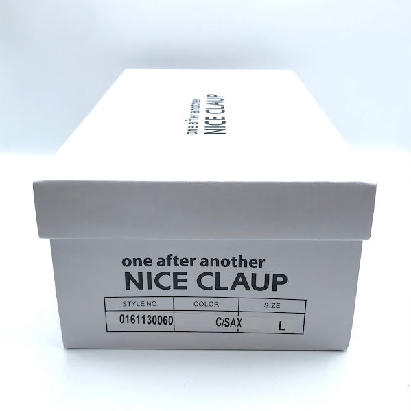 one after NICE CLAUP | ワンアフターナイスクラップ リボンヒールミュール ミュール 0161130060 ブルー サイズ:L【倉吉店】