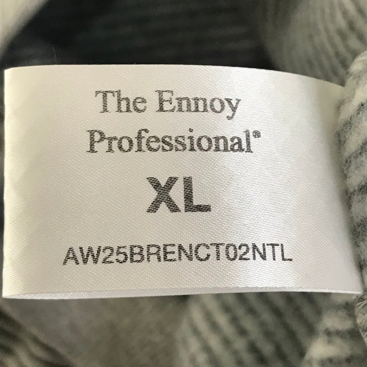 The Ennoy Professional|エンノイ BORDER HOODIE SWEAT ボーダー フーディ プルオーバーパーカー パーカー グレー サイズ:XL【倉吉店】