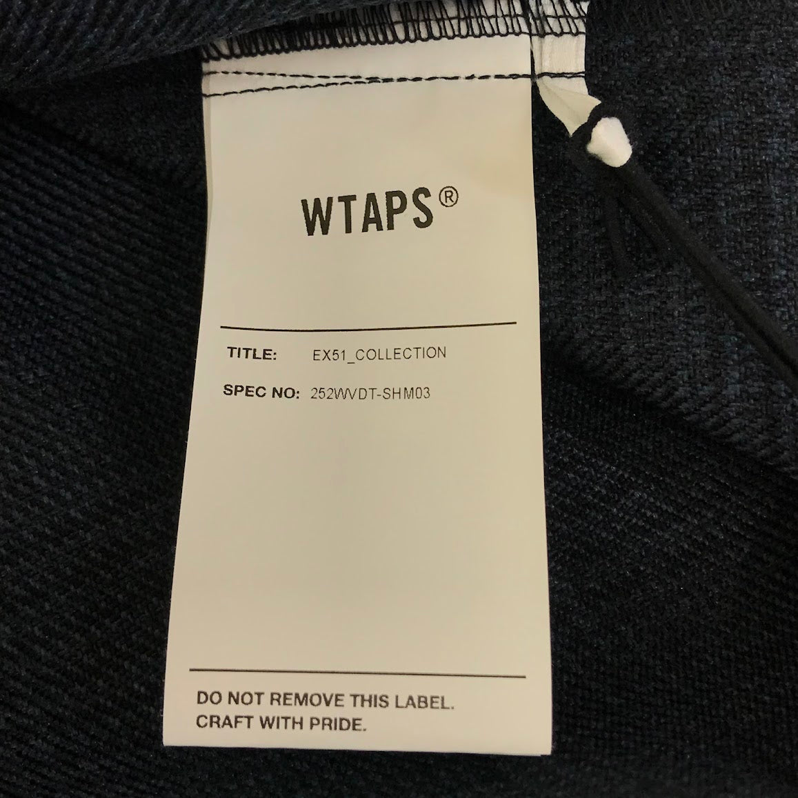 W)TAPS | ダブルタップス CRUMB / LS / POLY. TWEED. TEXTILE 長袖シャツ 252WVDT-SHM03 ネイビー サイズ:4【倉吉店】