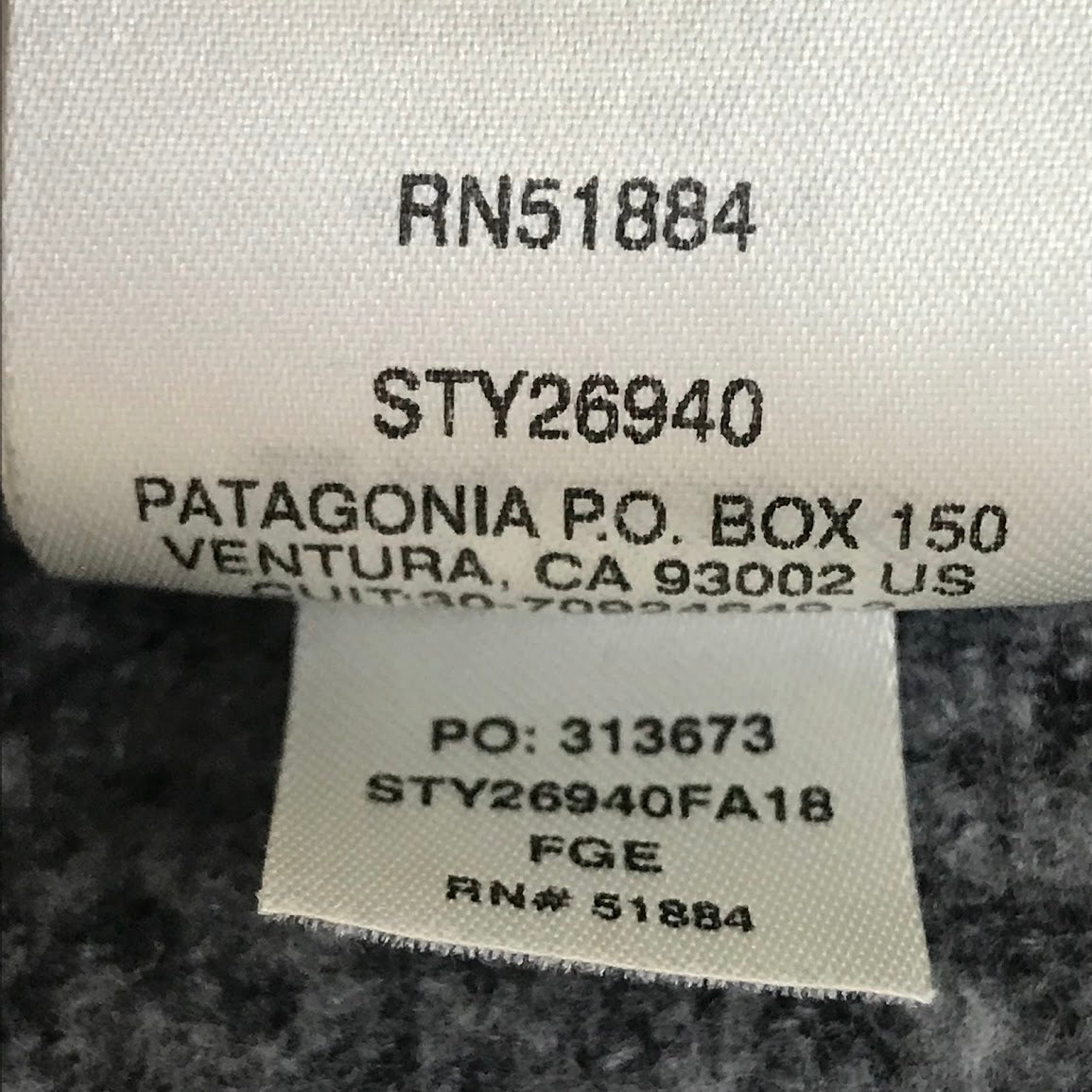 patagonia | パタゴニア ウーリエステルフリースプルオーバー その他トップス 26940FA18 グレー サイズ:M【倉吉店】
