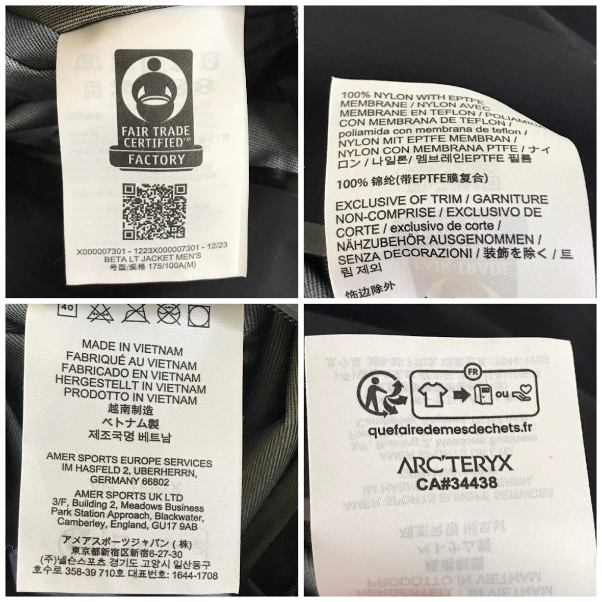 ARC'TERYX | アークテリクス Beta LT Jacket ベータLTジャケット マウンテンパーカー X000007301 ブラック サイズ:M【倉吉店】