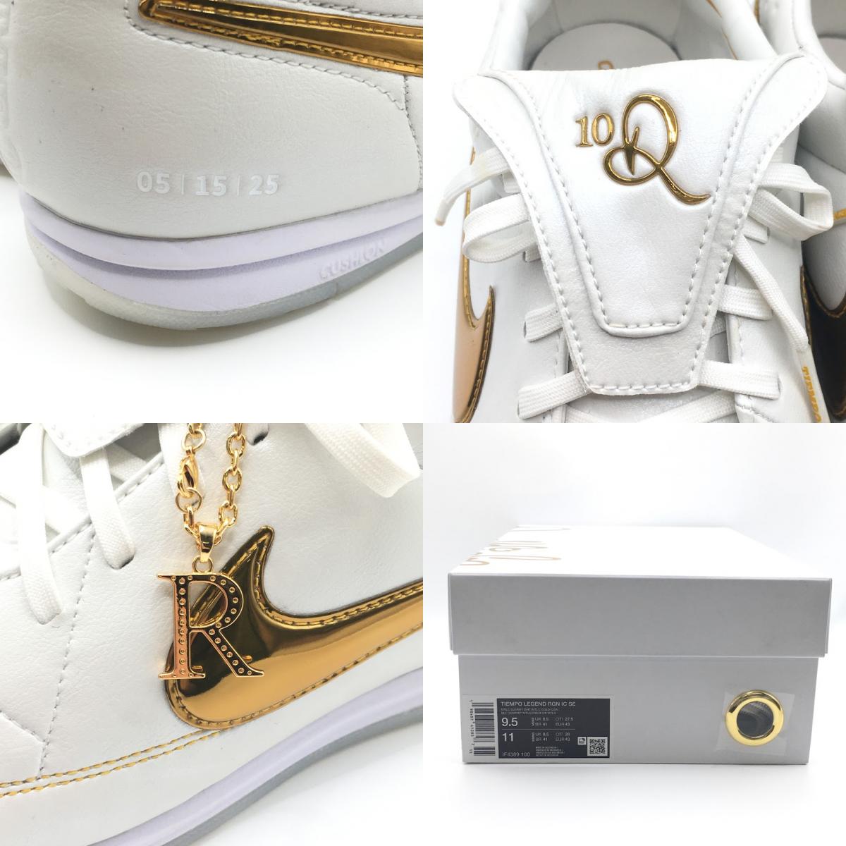 NIKE | ナイキ RONALDINHO TIEMPO LEGEND ’TOUCH OF GOLD’ スニーカー IF4389-100 ホワイト×ゴールド 27.5cm【倉吉店】