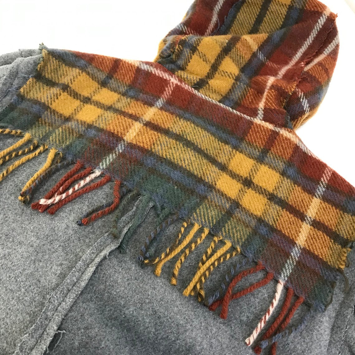 AKA SIX|エーケーエーシックス FRAGMENT DESIGN DUFFALO COAT ダッフルコート グレー×チェック サイズ:M【倉吉店】