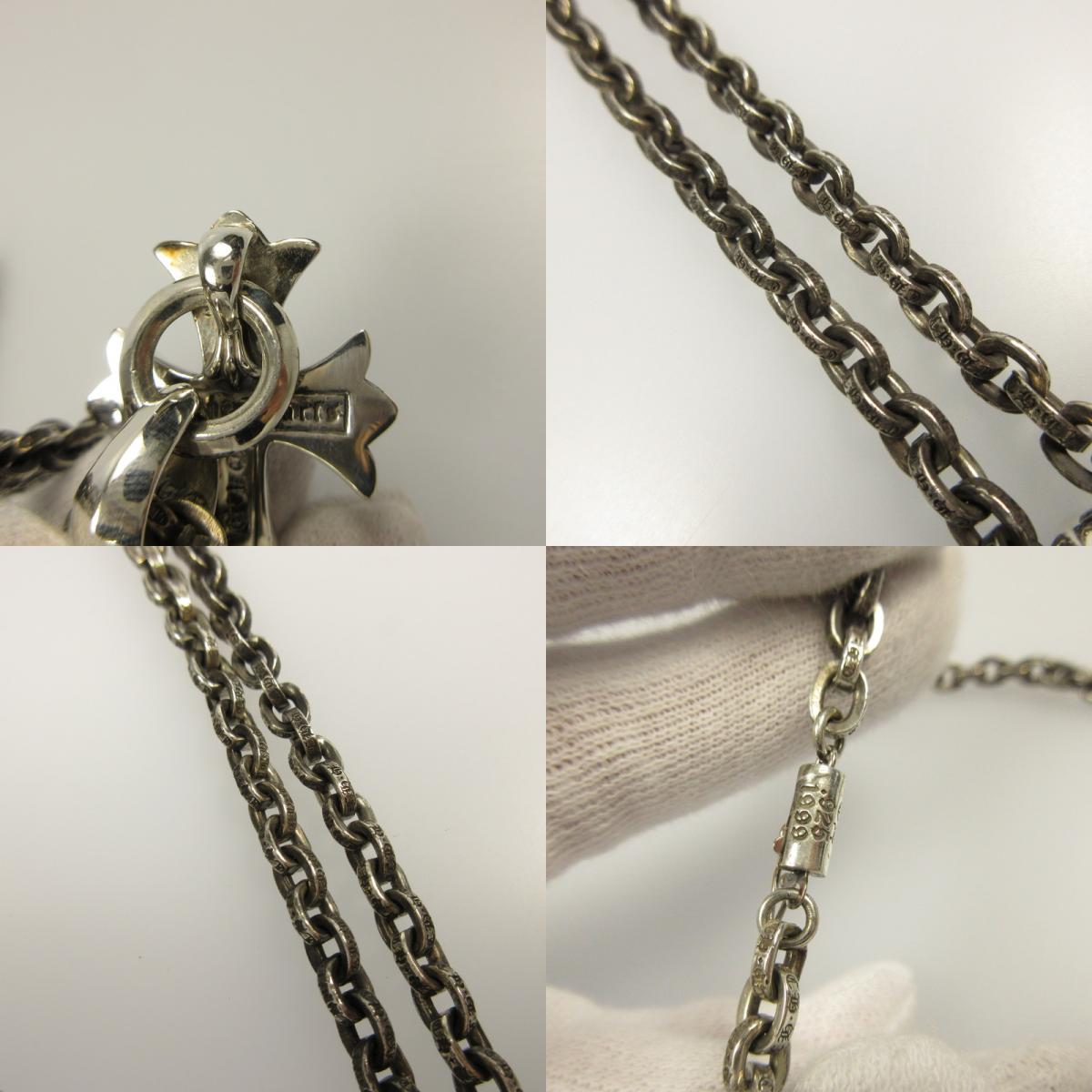 【中古】CHROME HEARTS | クロムハーツ PAPER CHAIN 30 / CH CRS SML w/BALE ネックレス シルバー