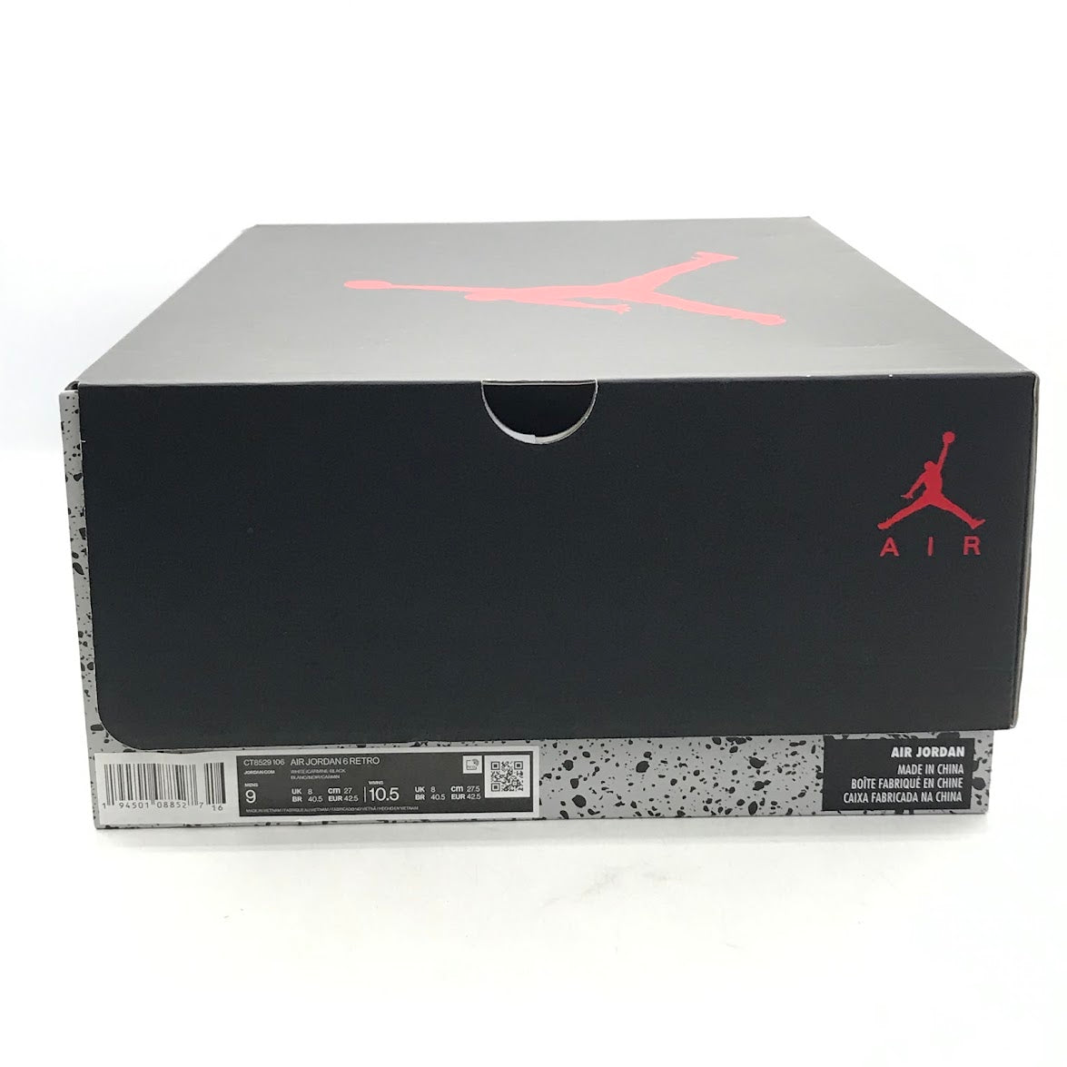 NIKE | ナイキ AIR JORDAN 6 RETRO スニーカー CT8529-106 ホワイト/カーマイン/ブラック 27cm【倉吉店】