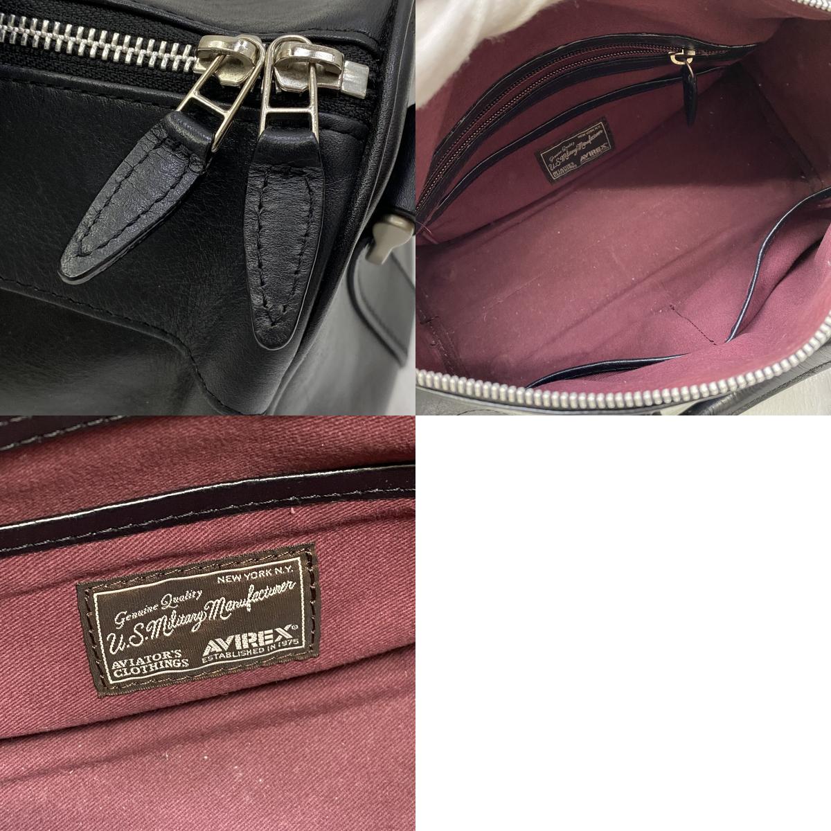 AVIREX | アヴィレックス varsity leather mini duffle bag その他バッグ ブラック【加古川店】