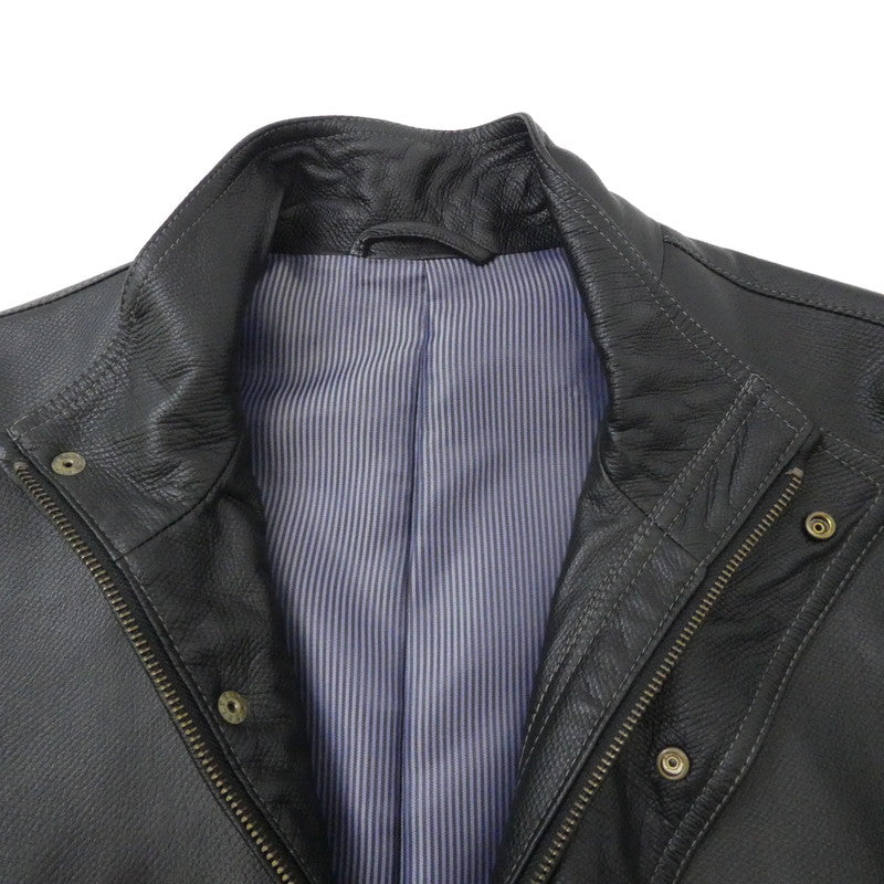 【中古】LANVIN | ランバン レザー 268937 ブラック サイズ:48
