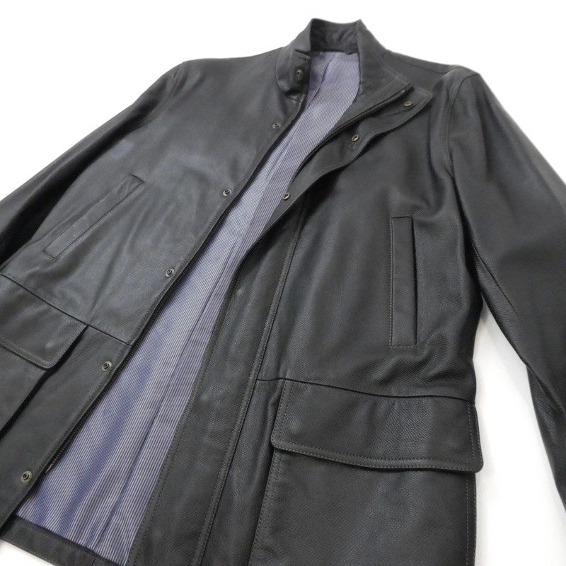 【中古】LANVIN | ランバン レザー 268937 ブラック サイズ:48