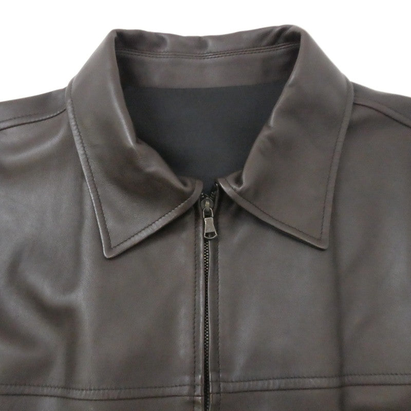 【中古】Ermenegildo Zegna | エルメネジルド ゼニア レザー リバーシブル ブラウン サイズ:L
